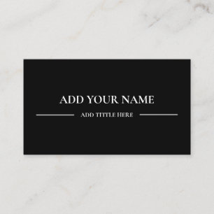 Business Logo QR Code   Black Modern Professional Business Card