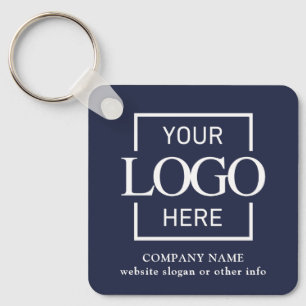 Business Logo & QR Code Branded Promotional  Keychain