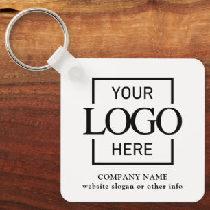 Business Logo & QR Code Branded Promotional Keychain