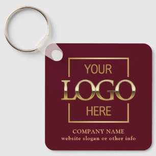 Business Logo & QR Code Branded Promotional Keychain