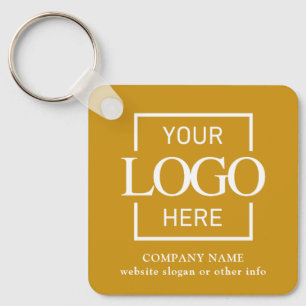 Business Logo & QR Code Branded Promotional Keychain