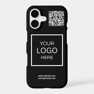 Business Logo QR Code Branding black