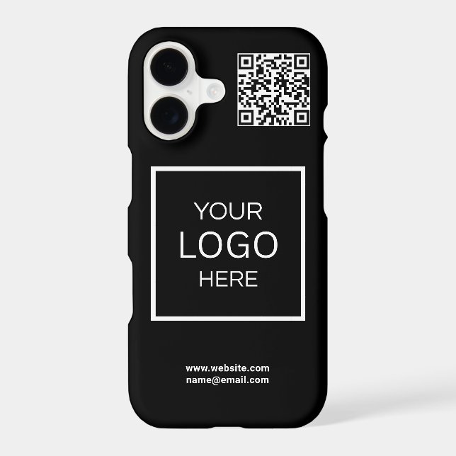 Business Logo QR Code Branding black (Back)