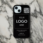 Business Logo QR Code Branding Black iPhone Case<br><div class="desc">In today’s digital age, your brand’s visibility is pivotal for success, and what better way to stay visible than with our custom business branding iPhone cases? Tailored for the modern professional, these cases not only offer a protective shield for your iPhone but serve as a mobile billboard for your brand....</div>