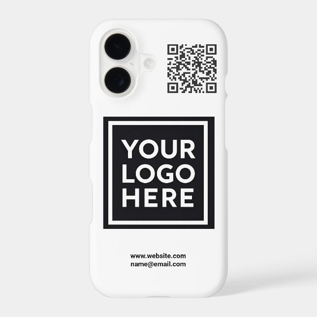 Business Logo QR Code Branding white (Back)