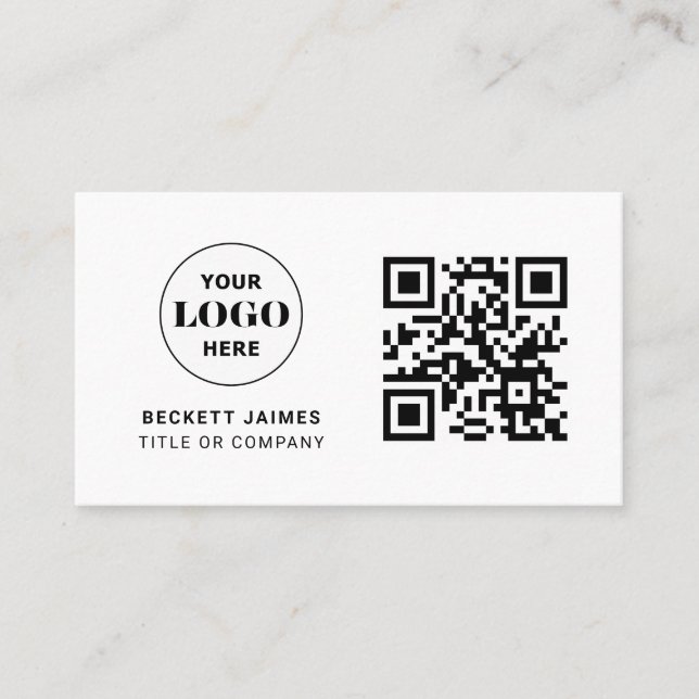 Business Logo QR Code Card (Front)
