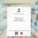 Business logo qr code instagram custom text flyer<br><div class="desc">Personalize and add your business logo,  name,  address,  your text,  your own QR code to your instagram account. Transparent  background,  you can add any background colour to match your brand.</div>
