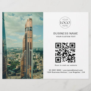 Business Logo QR Code Marketing Modern Photo  Flyer