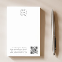 Business Logo | QR Code Minimal Simple White