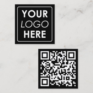 Business Logo QR Code Modern Minimalist Business  Square Business Card