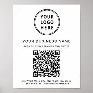 Business Logo QR Code Poster