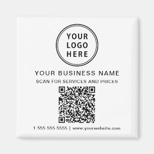 Business Logo QR Code Promotional Magnet