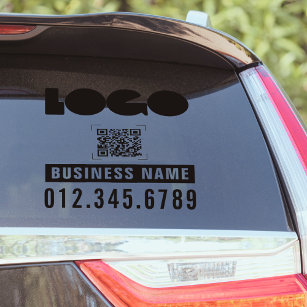 Business Logo QR on Vinyl square Car Window Bumper