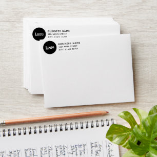 Business Logo Return Address White Envelope