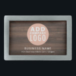 Business Logo Rustic Company Custom Promotional Belt Buckle<br><div class="desc">Modern rustic minimalist rustic Belt buckle to add your business logo, name, and website or just the company name. Easily change the fonts or colours by using our "Design Tool" nested under the "Personalize" button. There is no minimum order requirement and no setup fee. Order as many or as fewer...</div>