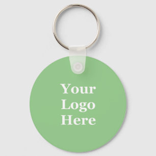 Business Logo Sage Green Branded Template Keychain