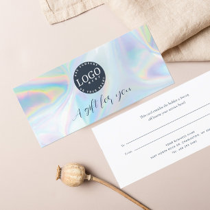 Business Logo Script Iridescent Gift Certificate