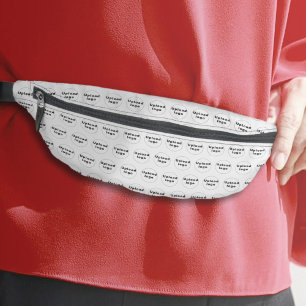 Business Logo Seamless Pattern on White Fanny Pack