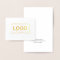 Business Logo Silver Foil Thank You Note Cards
