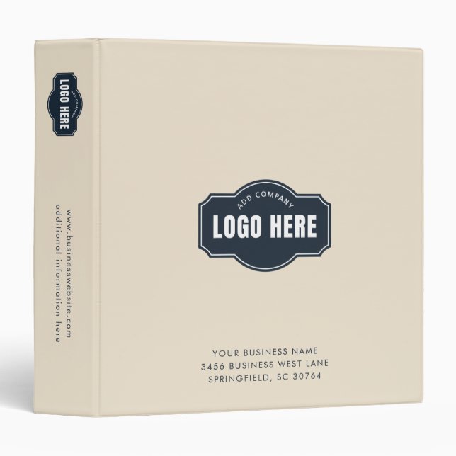 Business Logo Simple Corporate Custom Binder (Front/Spine)