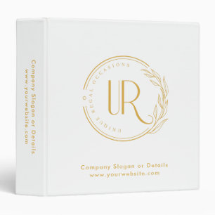 Business Logo Simple Modern Gold Script Binder
