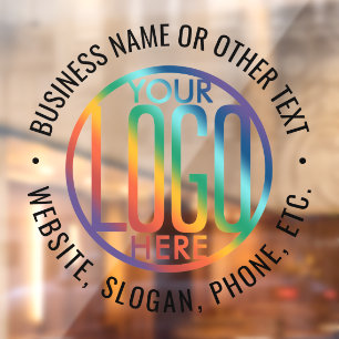 Business Logo Simple Modern Professional Black Window Cling