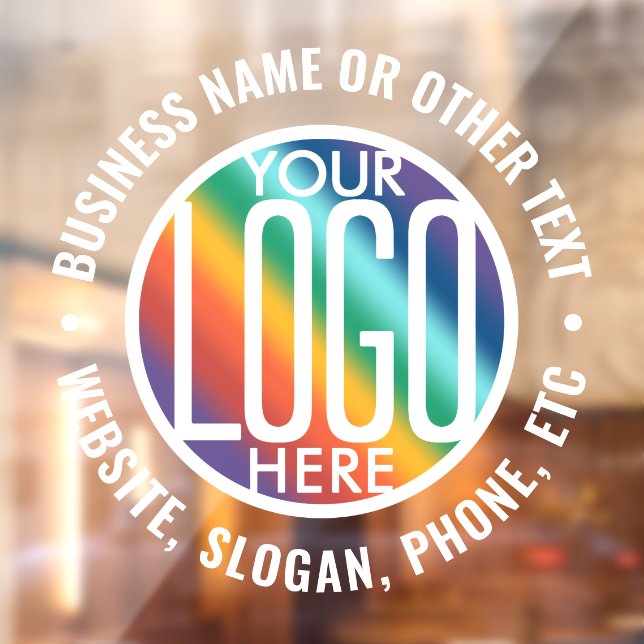 Business Logo Simple Modern Professional White Window Cling (Sheet 2)