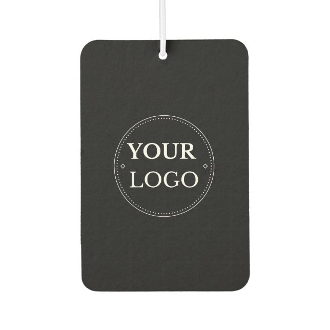 Business Logo Simple Professional Modern Black Air Freshener (Front)