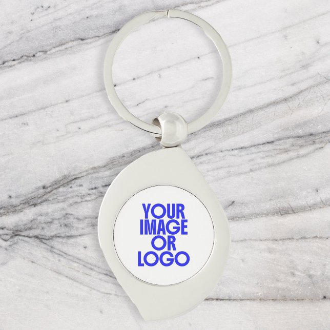 Business Logo Simple White Keychain (Creator Uploaded)