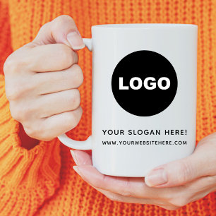 Business Logo Slogan Company Promotional Coffee Mug