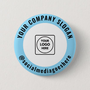 Business Logo Social Media Promotional Design 2 Inch Round Button