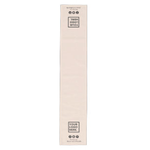 Business Logo Social Media Soft Pink Event Display Medium Table Runner