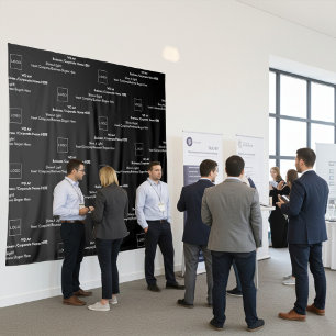 Business Logo Step and Repeat Tradeshow Backdrop Tapestry