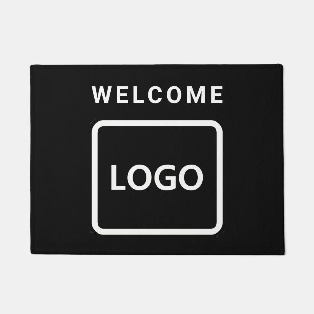 Business Logo Stylish Modern Professional Doormat (Front)