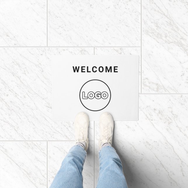 Business Logo Stylish Modern Professional Doormat (Indoor)