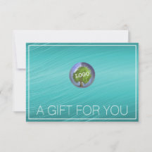 Business Logo Teal Gift Certificates
