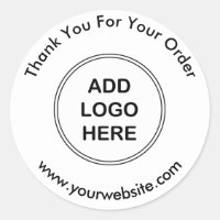 Business Logo Template Thank you Stickers