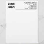 Business Logo Text Address Contact Info Letterhead<br><div class="desc">Custom Colours and Font - Your Business Office Letterhead with Logo - Add Your Logo - Image / Business Name - Company / Address - Contact Information / more - Resize and move or remove and add elements / image / text with Customization tool. Choose your colours / font /...</div>