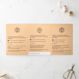 Business Logo & Text Modern Trifold Brochure
