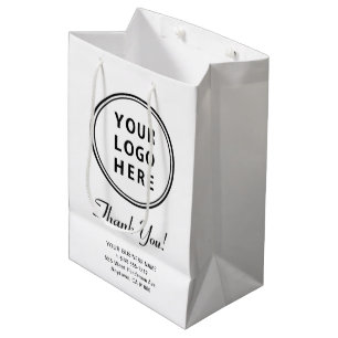Business Logo Thank You Medium Gift Bag