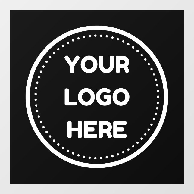 Business Logo Upload Company Logo Custom Black Window Cling (Sheet)