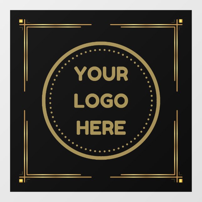 Business Logo Upload Company Logo Custom Gold Window Cling (Sheet)
