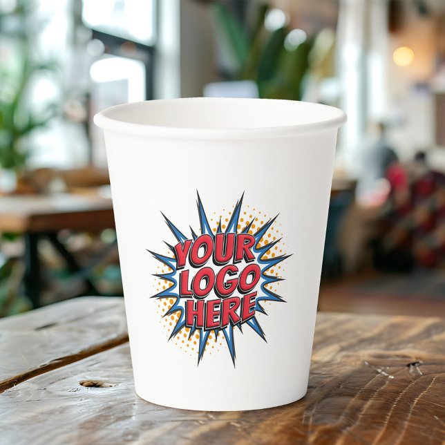 Business Logo Upload Marketing Event White Paper Cups (Creator Uploaded)