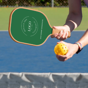 Business logo WEBSITE Green black Promotional Pickleball Paddle