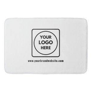 Business Logo & Website Name Branding Bath Mat