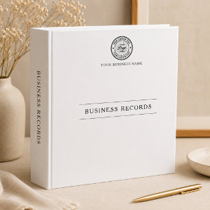 Business Logo White Letterhead Binder