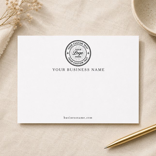 Business Logo White Note Card (Creator Uploaded)