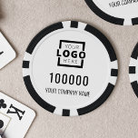 Business Logo White Poker Chips<br><div class="desc">Create your own custom white poker chips with your company logo and name.</div>