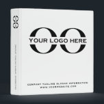 Business Logo White Professional Binder<br><div class="desc">Simple white business template in modern minimalist style that can be easily updated with your company logo and text. Designed with a horizontal logo banner image (2560 x 1440 px), you can customize by changing the text and image using the fields provided, or use the "message" button to contact the...</div>