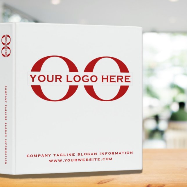 Business Logo White Red Binder (Creator Uploaded)